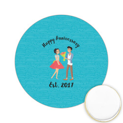 Happy Anniversary Printed Cookie Topper - 2.15" (Personalized)