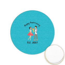Happy Anniversary Printed Cookie Topper - 1.25" (Personalized)