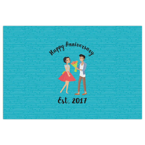 Happy Anniversary Indoor / Outdoor Rug - 4'x6' - Front Flat