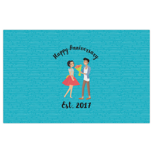 Happy Anniversary Indoor / Outdoor Rug - 5'x8' - Front Flat