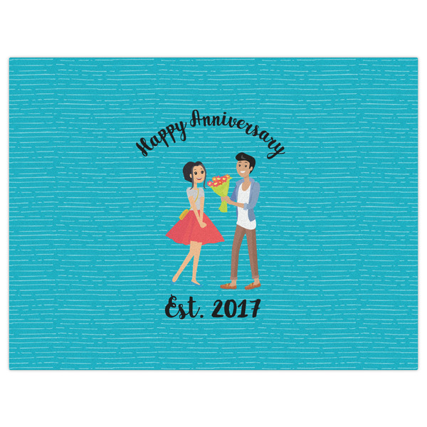 Happy Anniversary Indoor / Outdoor Rug - 6'x8' - Front Flat