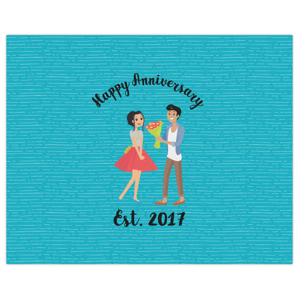 Happy Anniversary Indoor / Outdoor Rug - 8'x10' - Front Flat