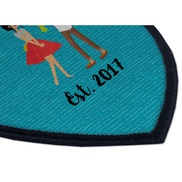 Happy Anniversary Iron on Shield 3 Detail