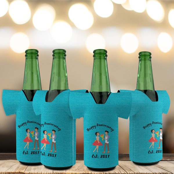 Happy Anniversary Jersey Bottle Cooler - Set of 4 - LIFESTYLE
