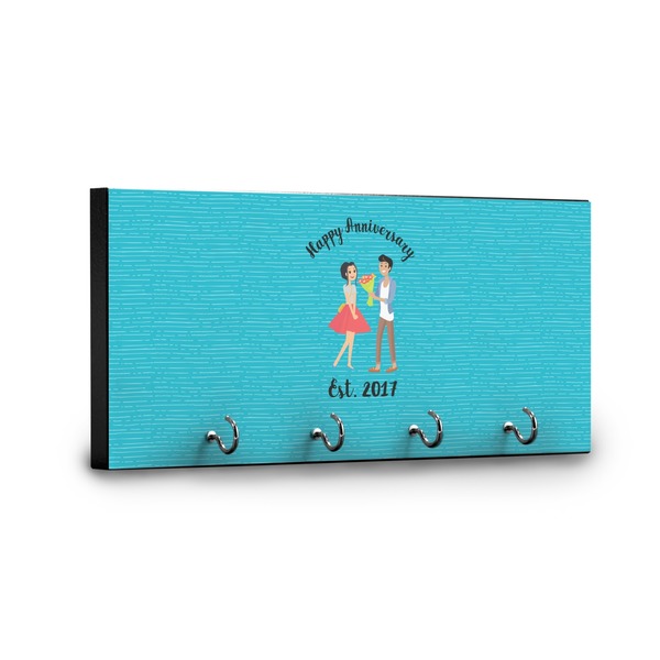 Happy Anniversary Key Hanger - Front View with Hooks