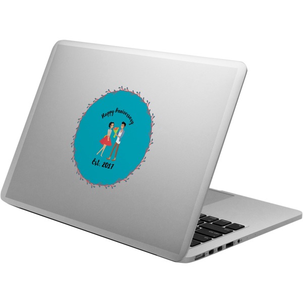 Custom Happy Anniversary Laptop Decal (Personalized)