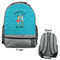 Happy Anniversary Large Backpack - Gray - Front & Back View