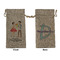 Happy Anniversary Large Burlap Gift Bags - Front & Back