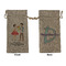 Happy Anniversary Large Burlap Gift Bag - Front & Back (Personalized)