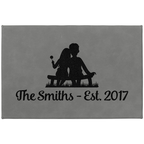 Happy Anniversary Large Engraved Gift Box with Leather Lid - Approval