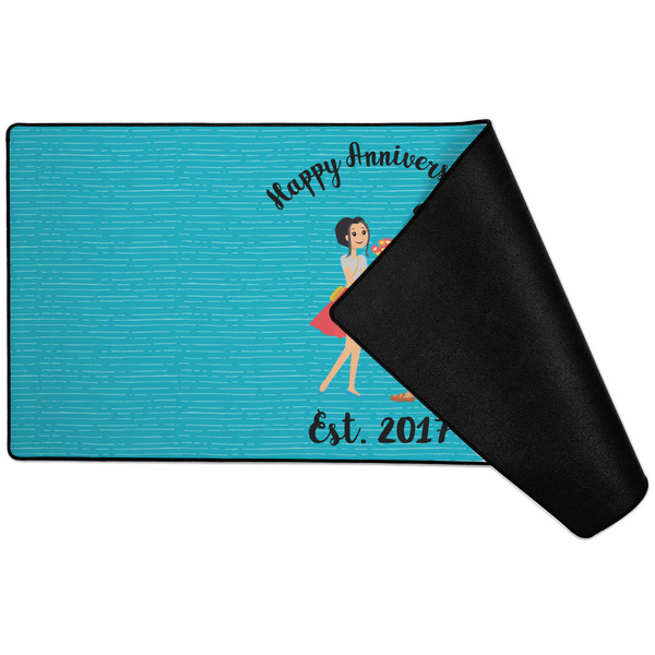 Happy Anniversary Large Gaming Mats - FRONT W/ FOLD