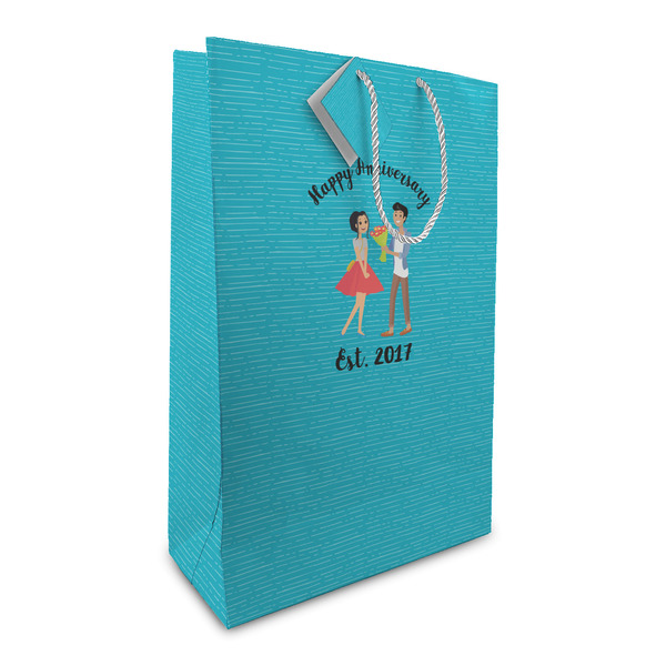 Custom Happy Anniversary Large Gift Bag (Personalized)