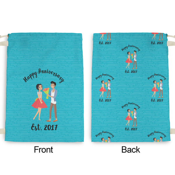 Happy Anniversary Large Laundry Bag - Front & Back View