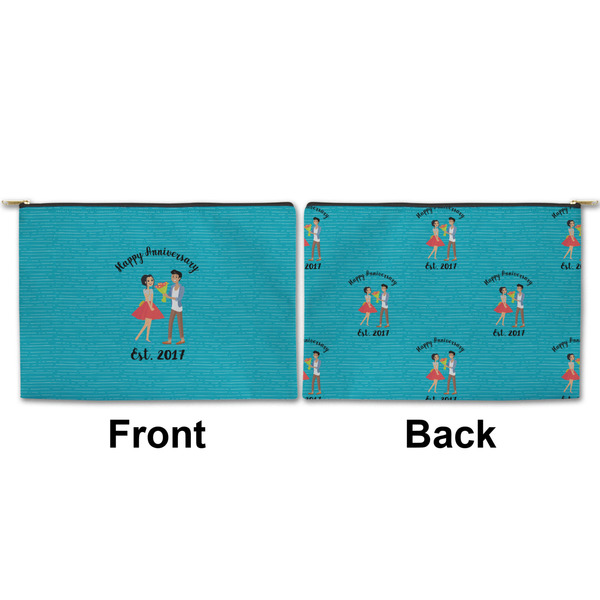 Happy Anniversary Large Zipper Pouch Approval (Front and Back)