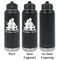 Happy Anniversary Laser Engraved Water Bottles - 2 Styles - Front & Back View