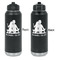 Happy Anniversary Laser Engraved Water Bottles - Front & Back Engraving - Front & Back View