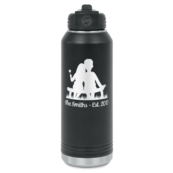 Custom Happy Anniversary Water Bottles - Laser Engraved - Front & Back (Personalized)