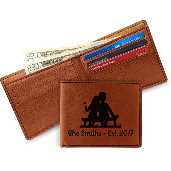 Happy Anniversary Leather Bifold Wallet - Main