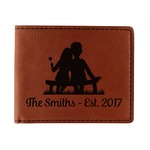 Happy Anniversary Leatherette Bifold Wallet - Single Sided (Personalized)
