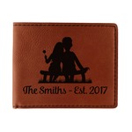 Happy Anniversary Leatherette Bifold Wallet (Personalized)