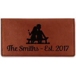 Happy Anniversary Leatherette Checkbook Holder (Personalized)