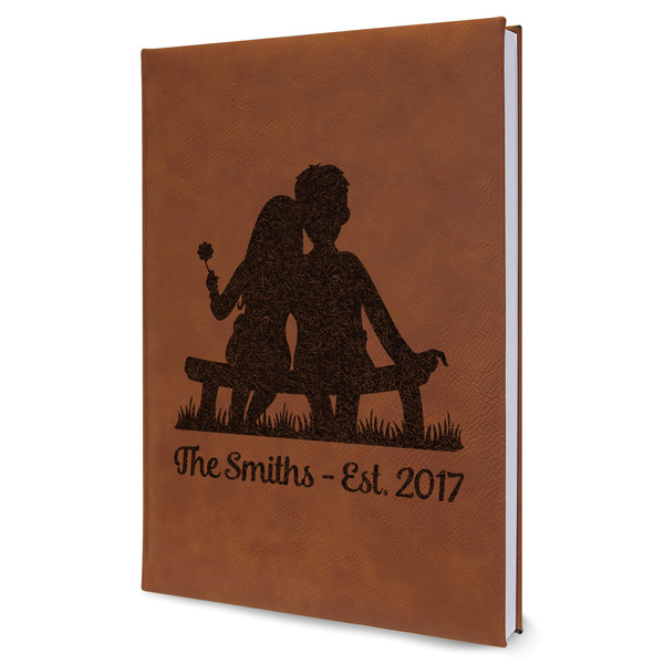 Custom Happy Anniversary Leather Sketchbook (Personalized)