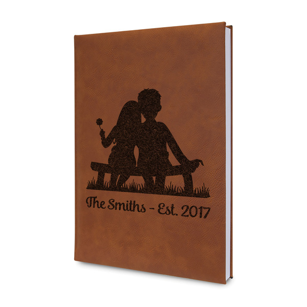 Custom Happy Anniversary Leather Sketchbook - Small - Double Sided (Personalized)