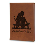Happy Anniversary Leatherette Journal - Large - Double Sided (Personalized)