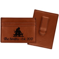 Happy Anniversary Leatherette Wallet with Money Clip (Personalized)