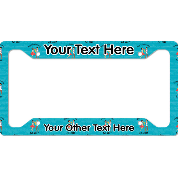 Custom Happy Anniversary License Plate Frame - Style A (Personalized)