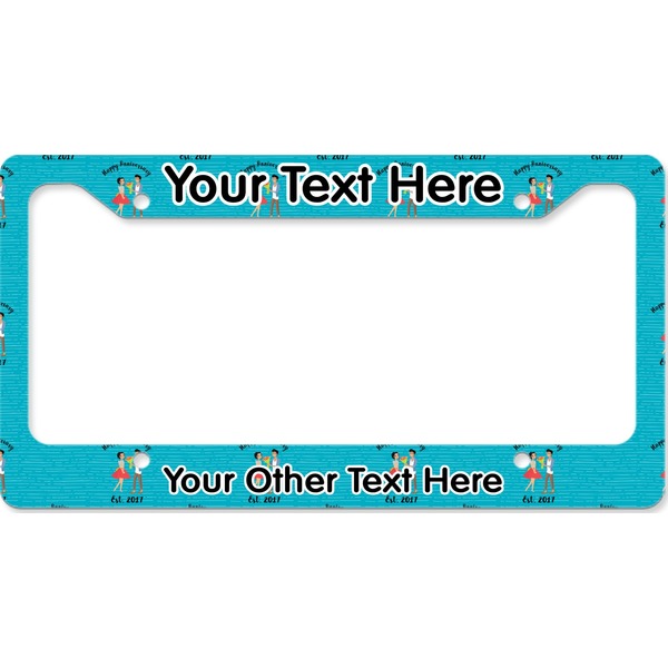 Happy Anniversary License Plate Frame Wide