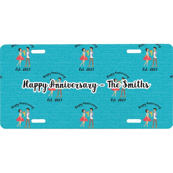 Custom Happy Anniversary Front License Plate (Personalized)