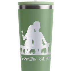 Happy Anniversary RTIC Everyday Tumbler with Straw - 28oz - Light Green - Single-Sided (Personalized)