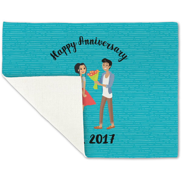 Happy Anniversary Linen Placemat - Folded Corner (single side)