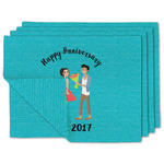 Happy Anniversary Linen Placemat w/ Couple's Names