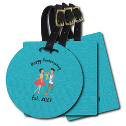 Happy Anniversary Plastic Luggage Tag (Personalized)
