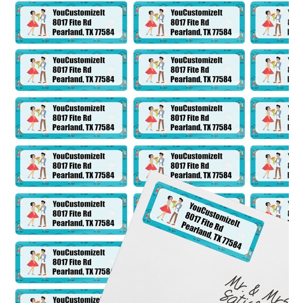 Happy Anniversary Mailing Label on Envelope - Multiple Labels