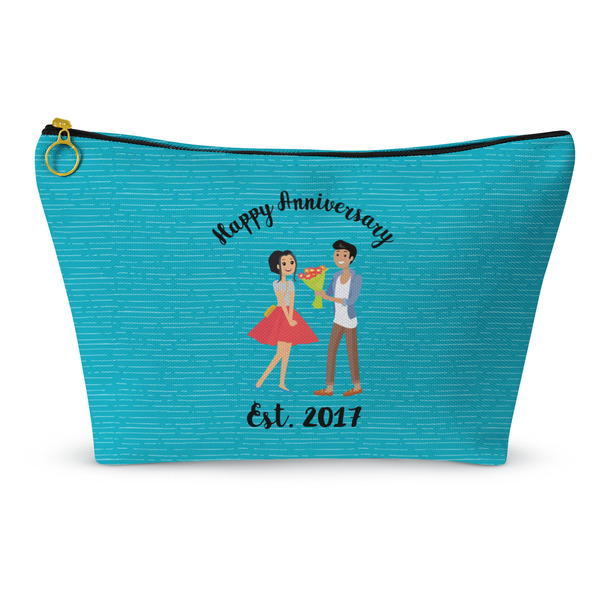 Custom Happy Anniversary Makeup Bag - Large - 12.5"x7" (Personalized)