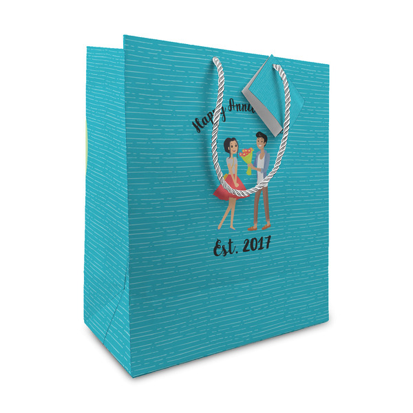 Custom Happy Anniversary Medium Gift Bag (Personalized)