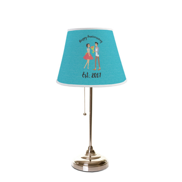 Happy Anniversary Poly Film Empire Lampshade - On Stand