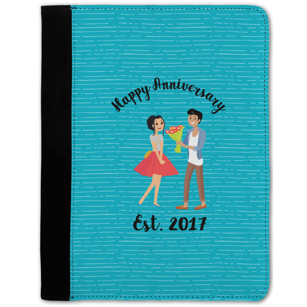 Custom Happy Anniversary Notebook Padfolio - Medium w/ Couple's Names