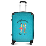Happy Anniversary Suitcase - 24" Medium - Checked (Personalized)