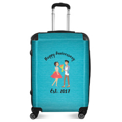 Happy Anniversary Suitcase - 24" Medium - Checked (Personalized)