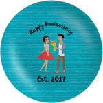Happy Anniversary Melamine Salad Plate - 8" (Personalized)