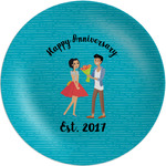 Happy Anniversary Melamine Plate (Personalized)