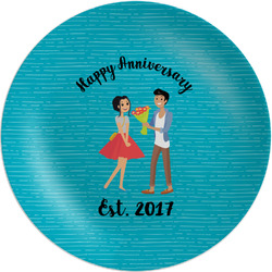 Happy Anniversary Melamine Plate (Personalized)