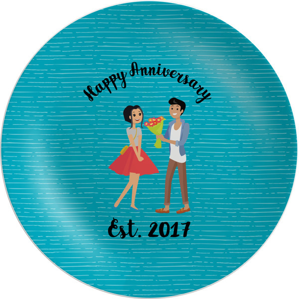 Custom Happy Anniversary Melamine Plate (Personalized)