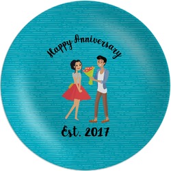 Happy Anniversary Melamine Plate (Personalized)
