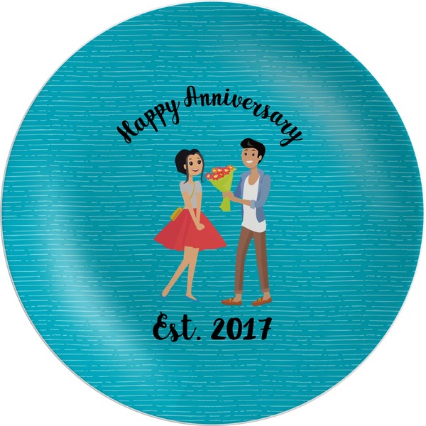 Custom Happy Anniversary Melamine Plate (Personalized)