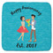 Happy Anniversary Memory Foam Bath Mat - 48"x48" (Personalized)